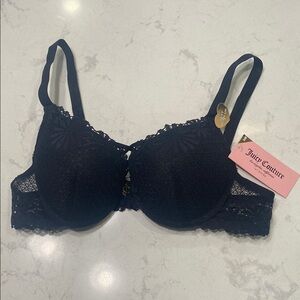 Juicy Couture Black Lace Bra with Molded Cups
